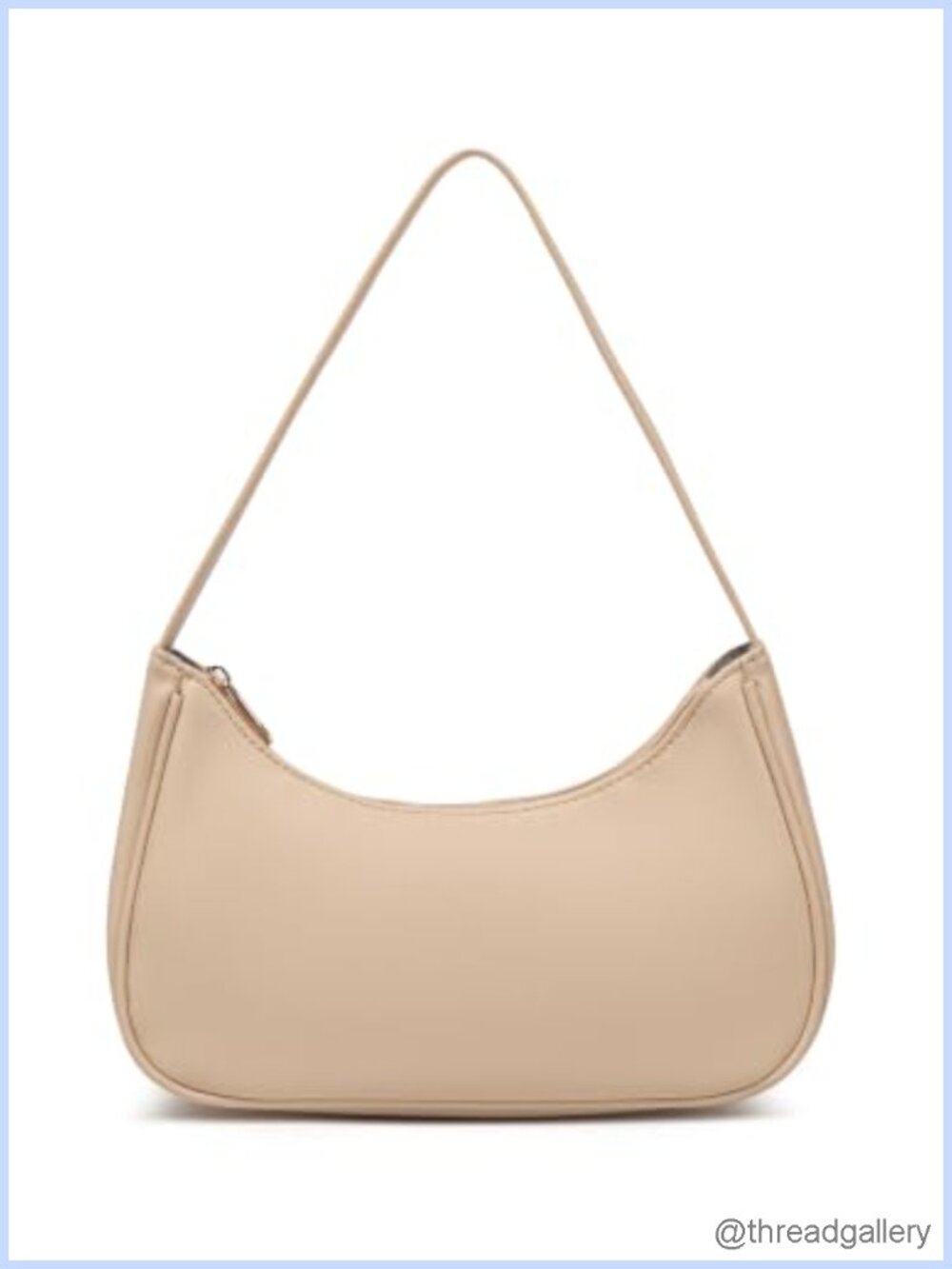 Vegan Leather Hobo Shoulder Bag Sling Tote Clutch Purse Zipper
